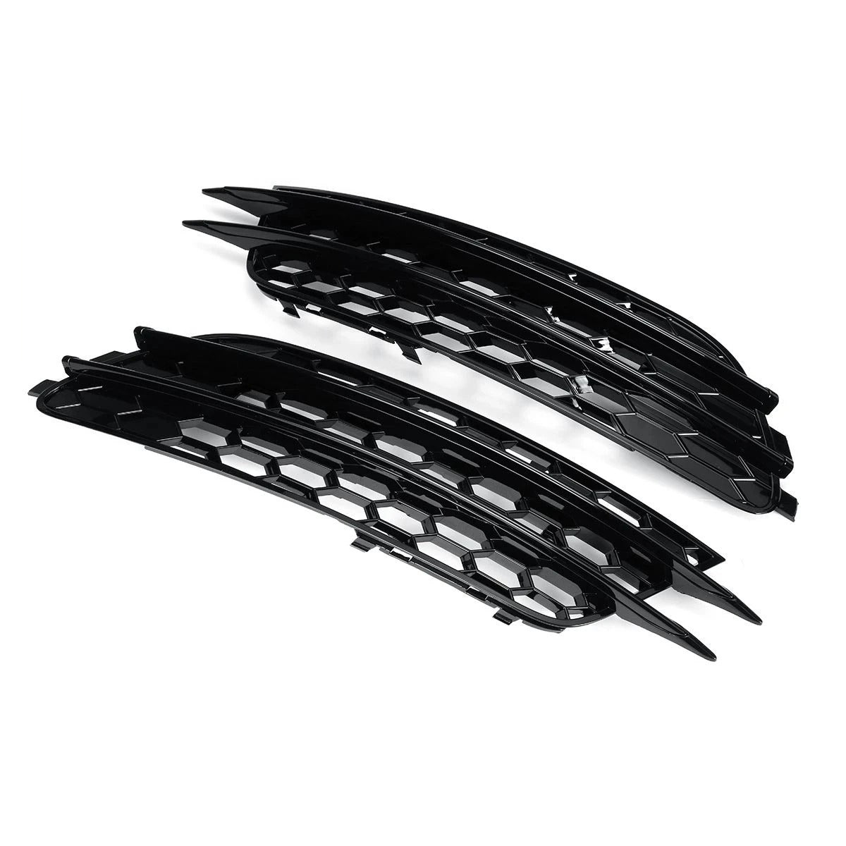 Audi A6 C7 Gloss Black Fog Light Grills (2012-2015)