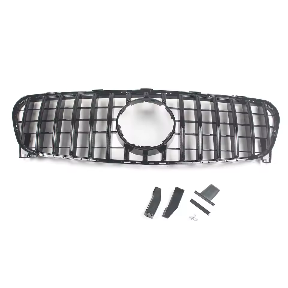 Mercedes GLA X156 Facelift Gloss Black Panamericana GT Style Grill (2017-2020)