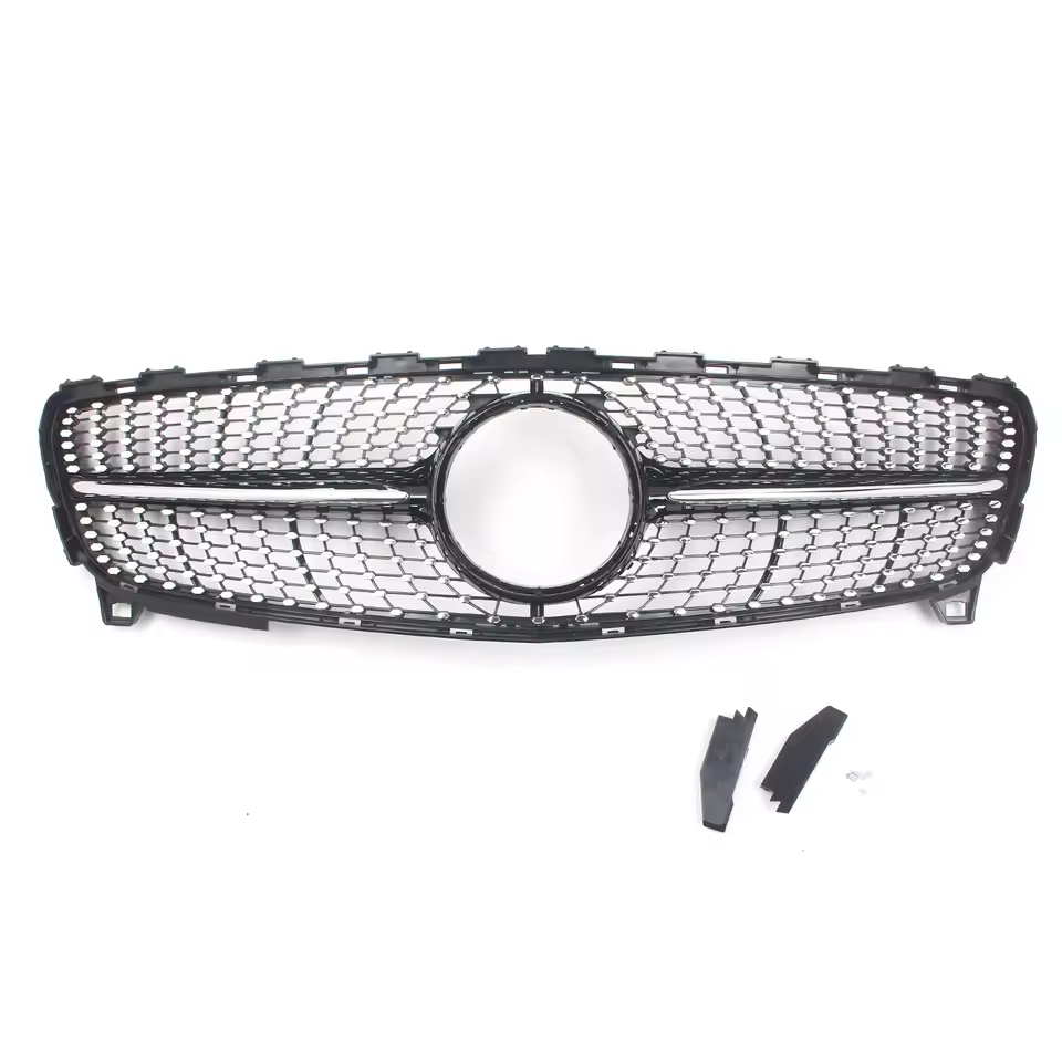 Mercedes A-Class W176 Facelift Gloss Black Diamond Style Grill (2016-2018)