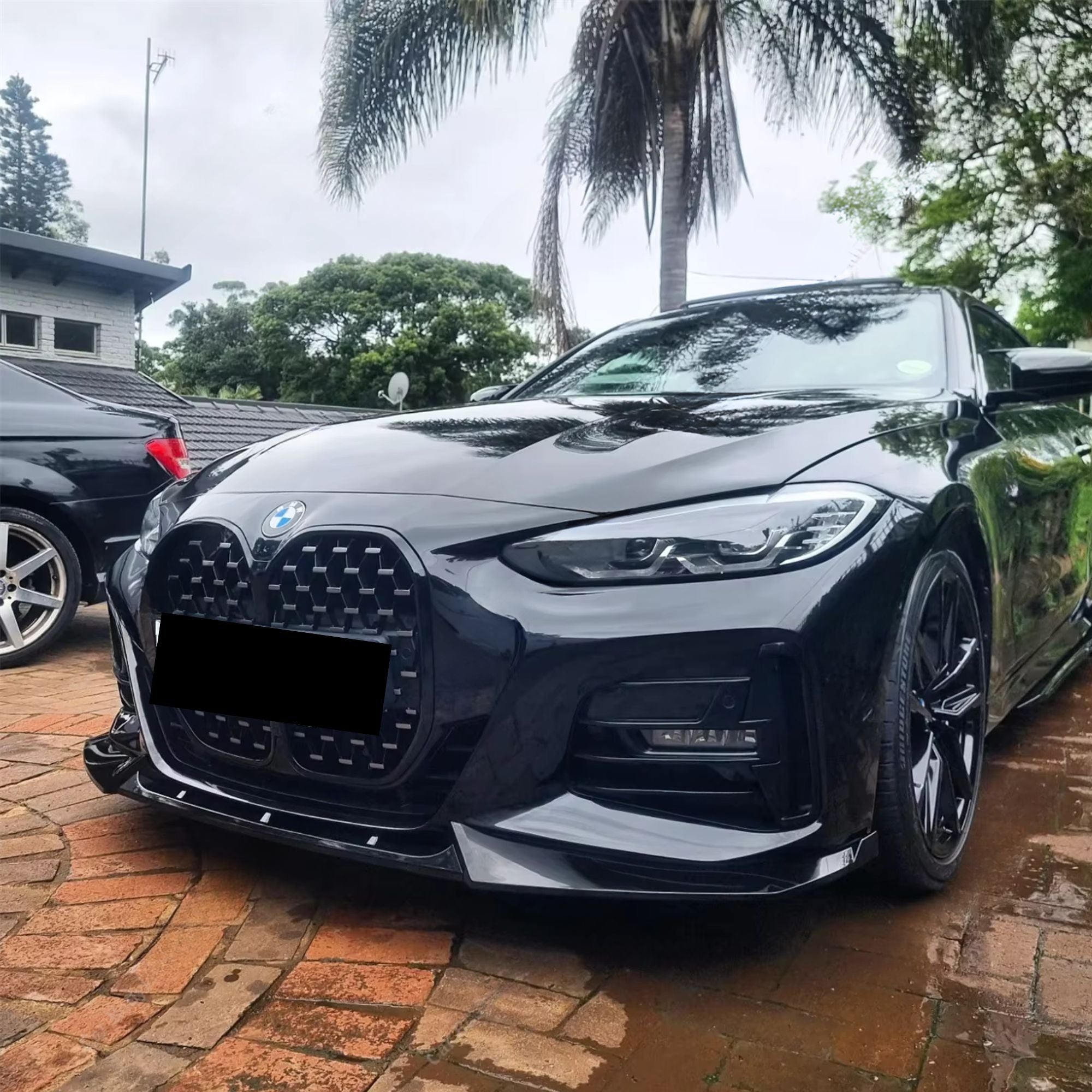 BMW 4 Series G26 M Sport Gloss Black Competition Style Front Lip Splitter (2020+