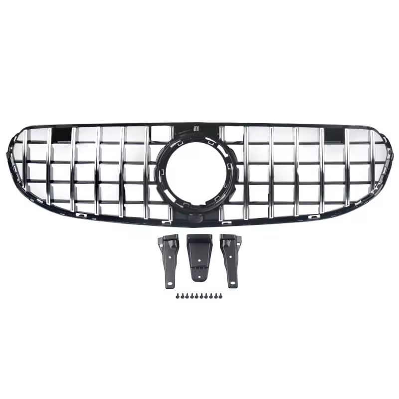 Mercedes GLC X253/C253 Facelift Gloss Black Panamericana GT Style Grill (2019-2022)