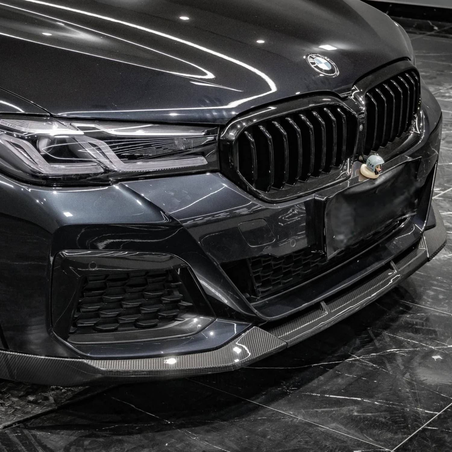 BMW 5 Series G30 LCI M-Sport Pre-Preg Dry Carbon Fibre Mp Style Front Lip Splitter By OPTIC (2021-2023)
